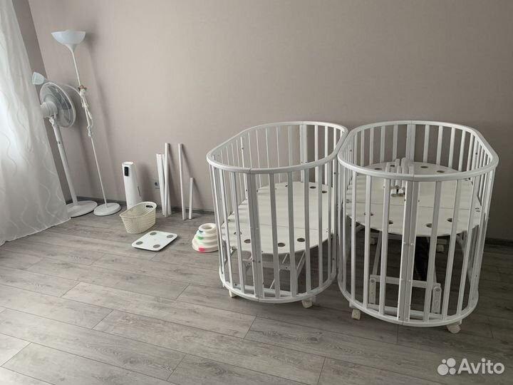 Кроватка трансформер овальная