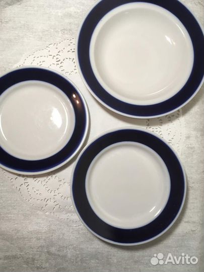 Набор тарелок,фарфор,кобальт