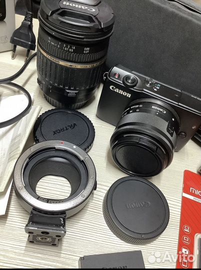 Фотоаппарат Canon eоs10 +переходник + объектив