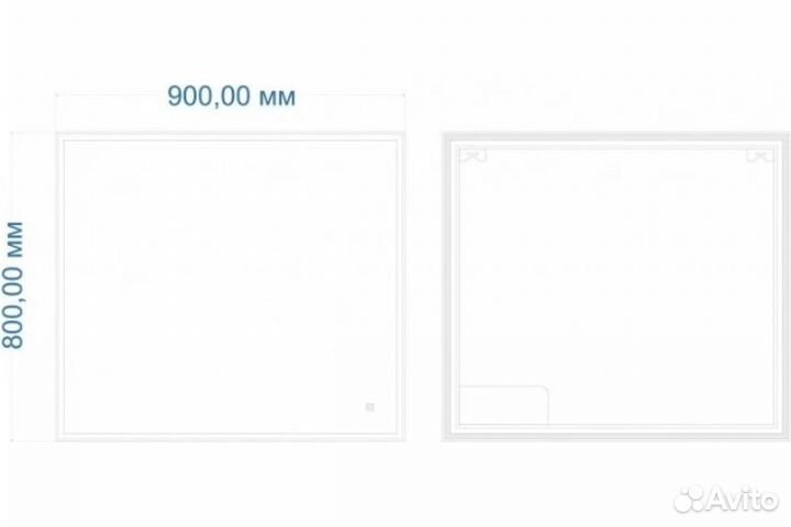 Зеркало с подсветкой Art&Max Catania 900x800 AM-C