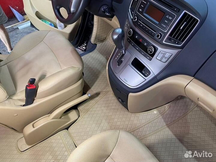 Кожаные 3D коврики в салон авто