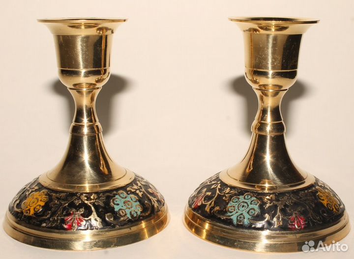 Пара латунных Подсвечников. Классика. Ретро Стиль
