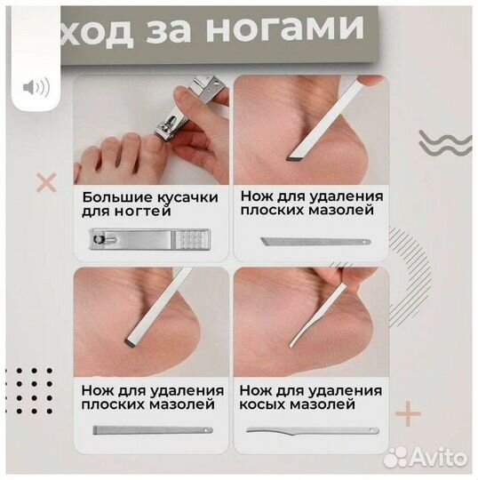 Набор для маникюра и педикюра 19 в 1