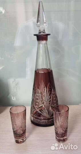 Коньячный, ликерный хрустальный набор, фужеры