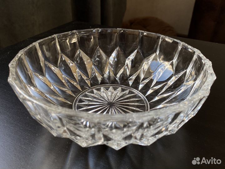 Ваза конфетница салатница хрустальная СССР