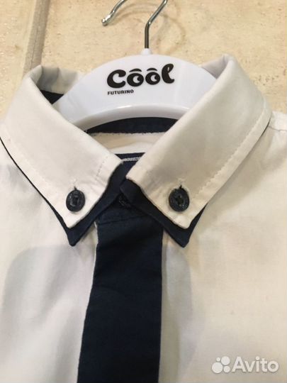 Рубашка белая CoolClub, 128 размер
