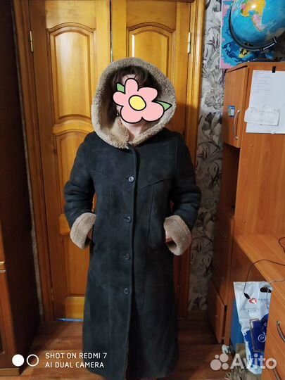 Дубленка длинная, натуральная