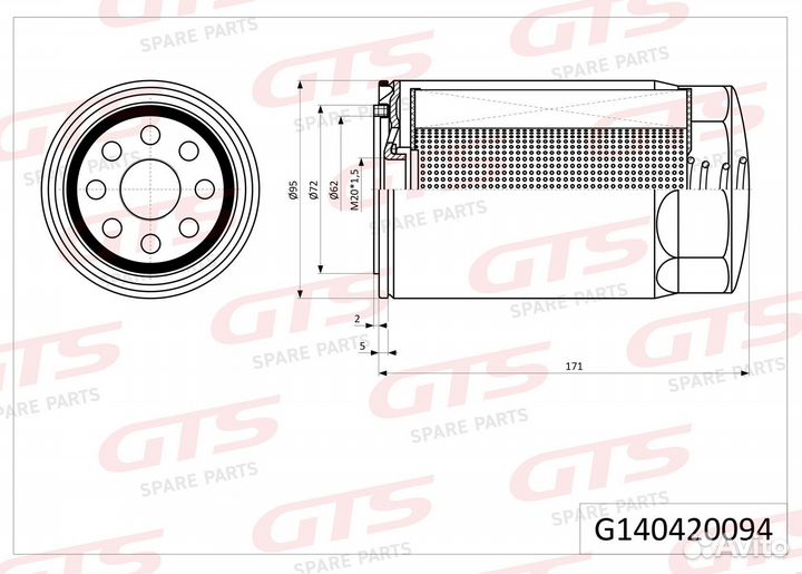 Фильтр топливный 5040 33400