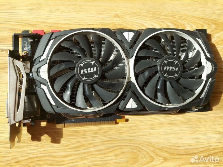 Видеокарта MSI GTX 1070 armor 8gb ос