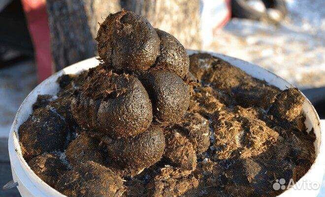 Конский навоз в мешках