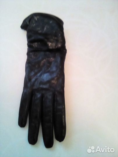 Перчатки женские кожаные
