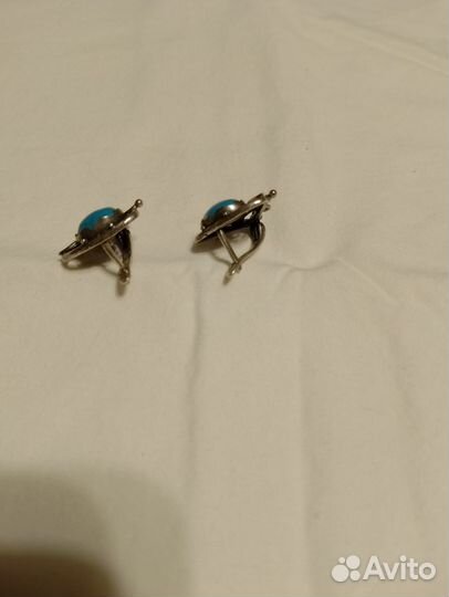 Винтажные серебряные серьги