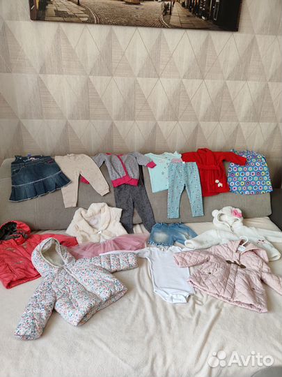 Вещи пакетом на девочку 80-86 размер