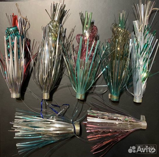 Лавсан Дождик Колкий пластик Елочная игрушка СССР