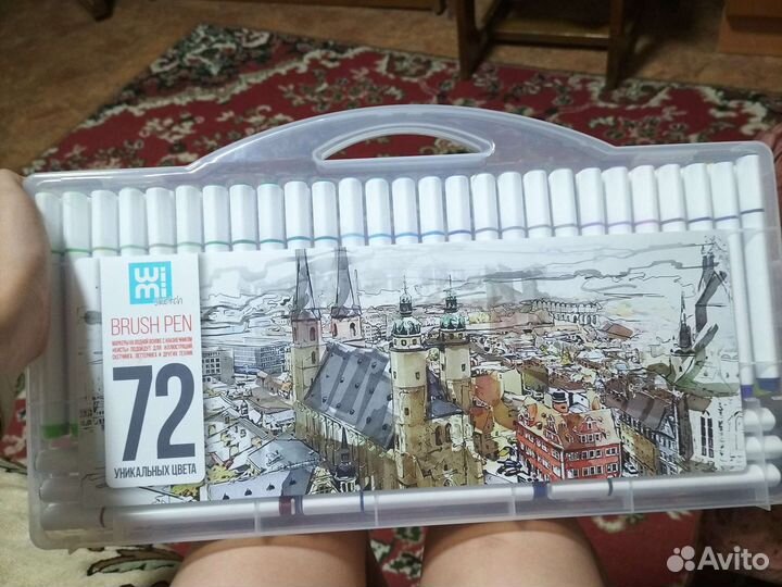 Маркеры 72 шт. кисточки