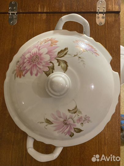 Супница СССР из сервиза Астры Хризантемы