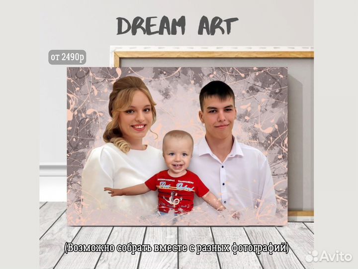 Картина портрет на холсте по вашему фото Чита