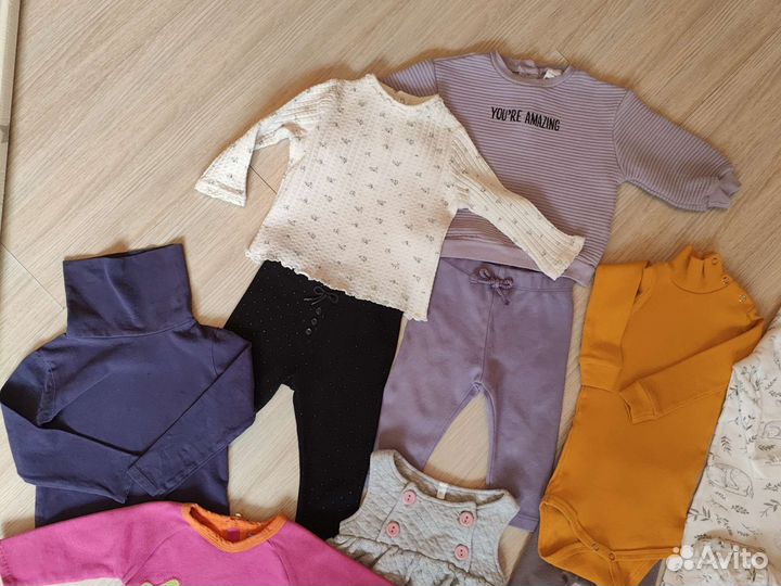 Пакет одежды 6-12 месяцев 68-74 размер для девочки