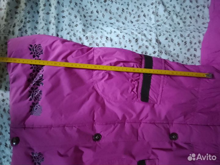Зимний пуховик пальто для девочки 140-150