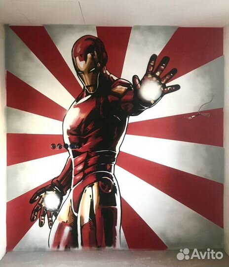 Художественное оформление стен, граффити оформлени