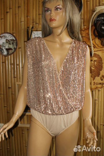 Боди с пайетками, L размер