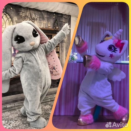 Ростовые куклы Зайка и Единорог