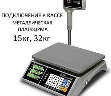 Весы со стойкой M-ER 328acpx 15кг, 32кг, касса, 1С