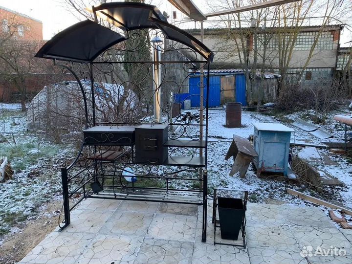 Мангал с крышей