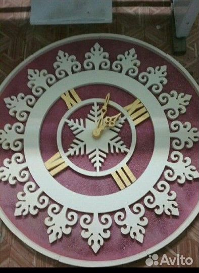 Часы новогодние, разные. Макеты из пенопласта