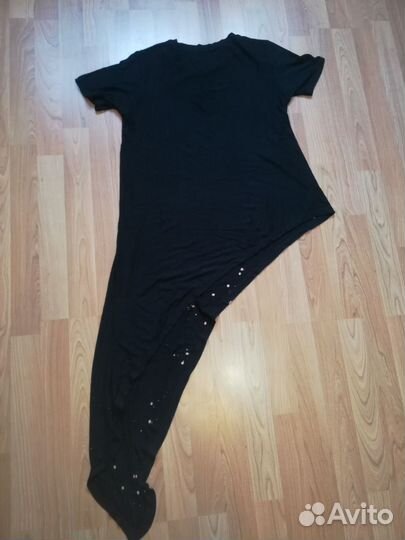 Футболка дизайнерская длинная ассиметрия из Бали