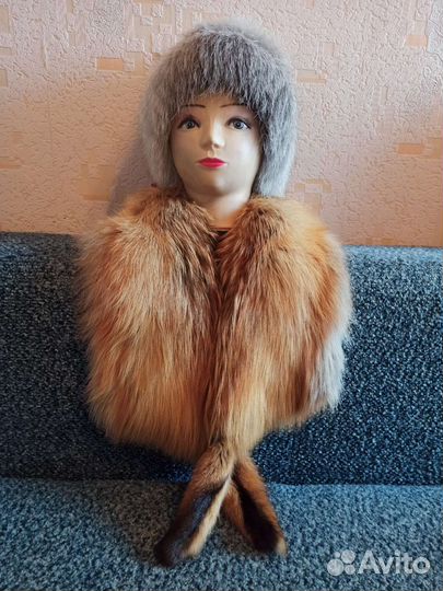 Воротник из рыжей лисы
