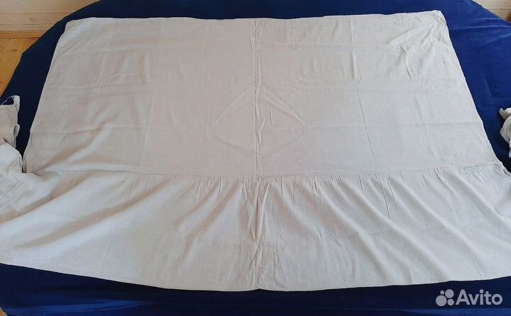 Комплект изо льна на Сталинский диван с валиками