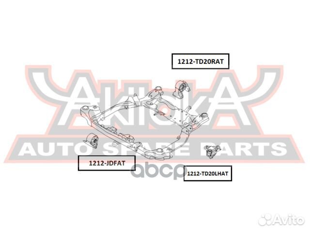 Подушка двигателя hyundai/KIA cerato -10 лев. 1