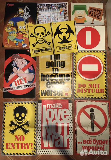 Плакаты из журналов. Мультсериалы. Знаки
