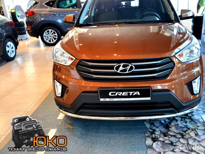 Защита переднего бампера Hyundai Creta
