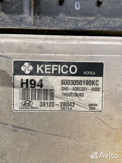 Эбу двигателя Hyundai Elantra HD G4FC 2009