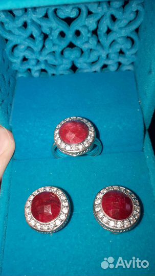 Серебряный комплект 925,размер18,5