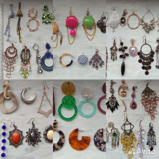 Серьги в огромном ассортименте. 90 процентов новых