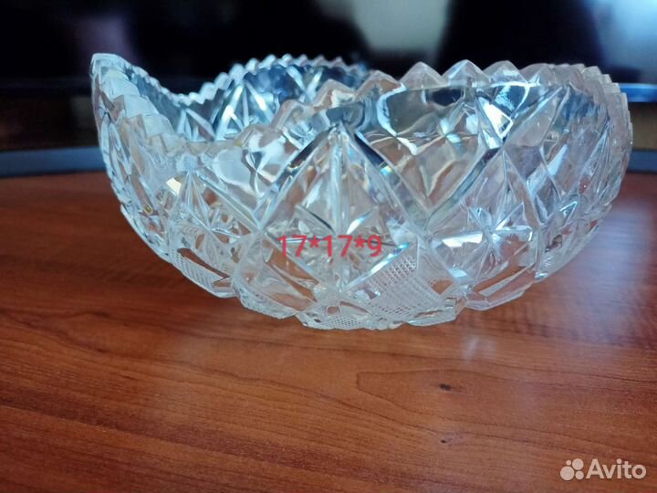 Ваза для фруктов хрусталь