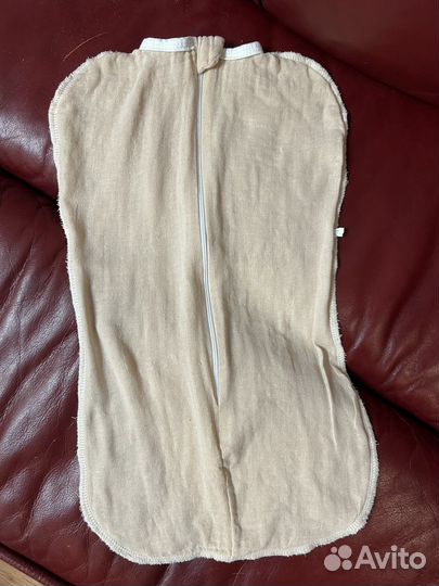 Пеленка кокон на молнии муслиновая