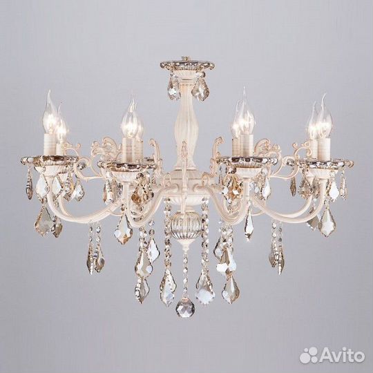 Подвесная люстра Eurosvet Elisha 3281/8 белый с зо