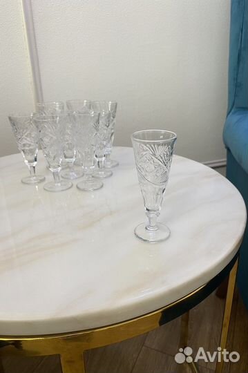 Хрустальные рюмки на ножке СССР