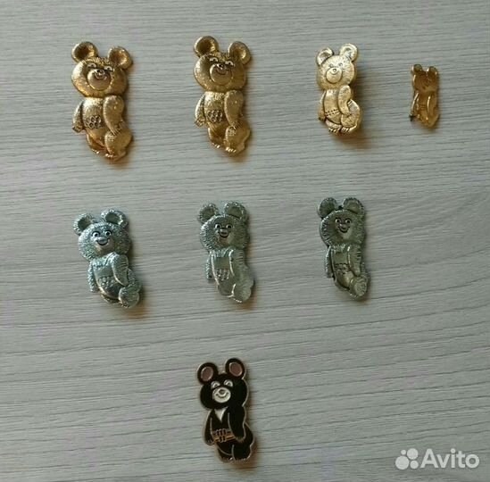 Значки винтаж Олимпийский Мишка СССР 1980 г