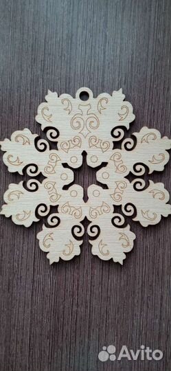 Снежинки из фанеры (10 шт)