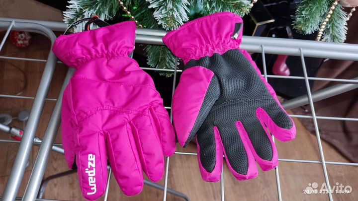 Перчатки зимние детские на 6-9 лет