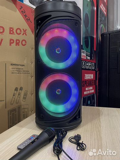 Колонка bluetooth bt караоке fm aux