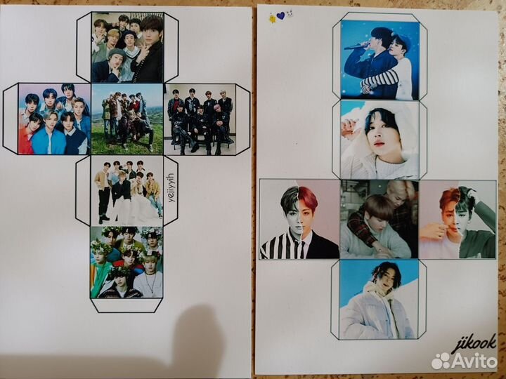 BTS наклейки и кубики