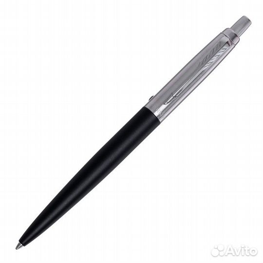 Ручка шариковая Parker Jotter XL K69 Matte Black CT M, корпус из нержавеющей стали, синие чернила