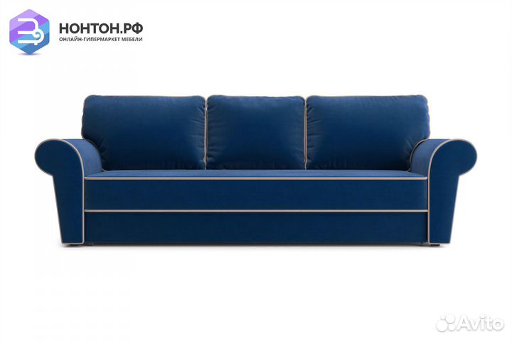 Диван еврокнижка Прованс 3-х местный темно-синий