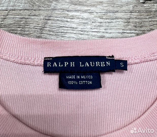 Женская бледно-розовая майка футболка Ralph Lauren